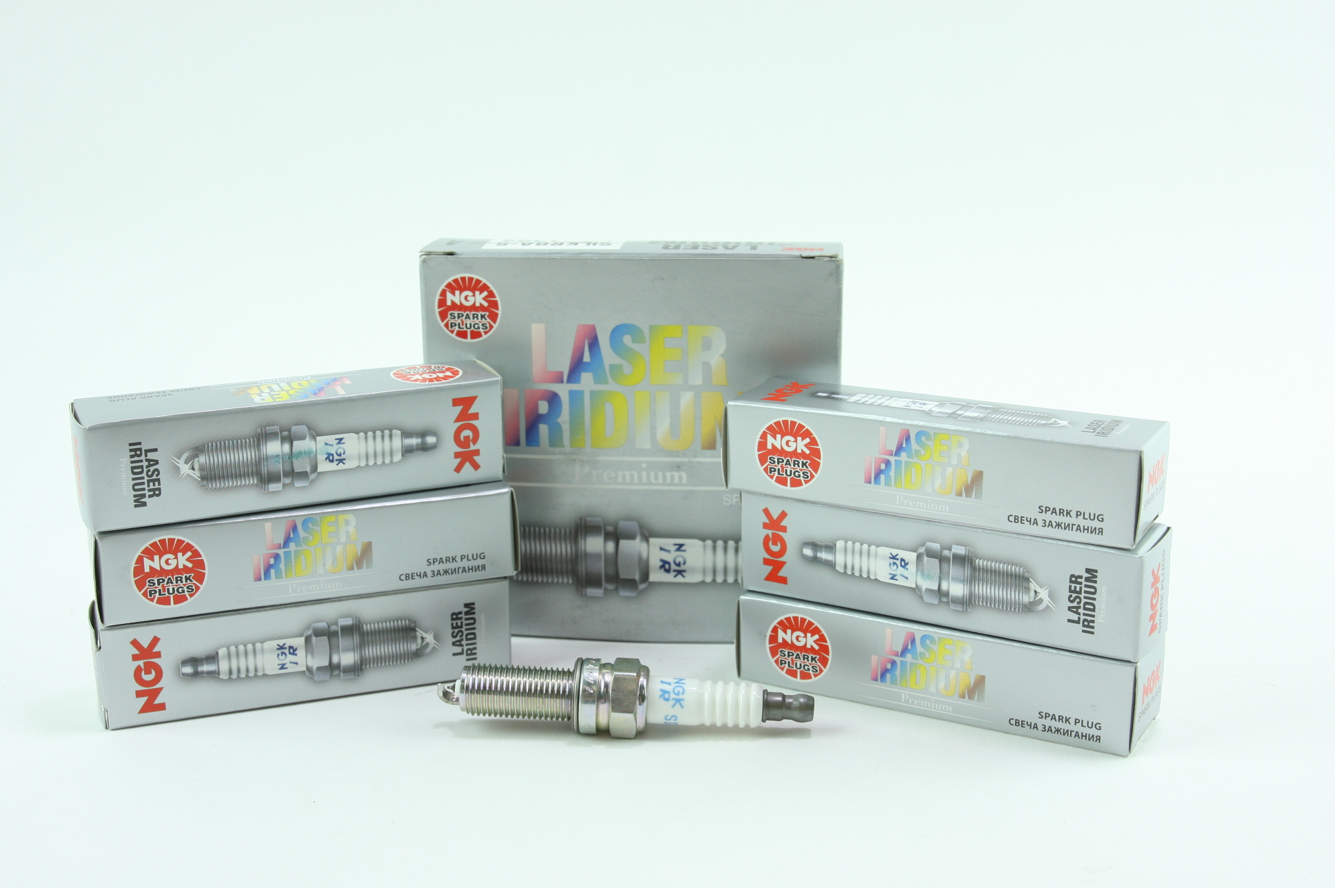 Set of 6 New NGK 1402 Spark Plugs - Laser Iridium SILKR8AS Fast Free Shipping - image 1