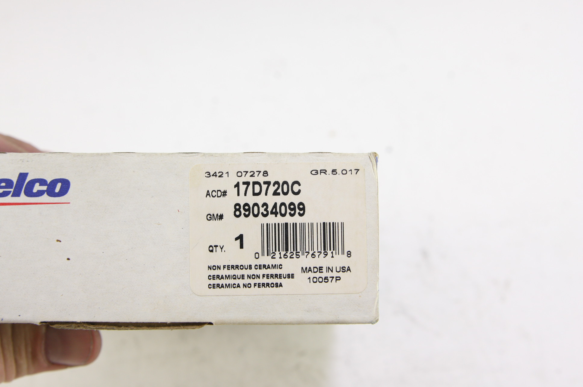 **~ NEW ACDelco 17D720C Disc Brake Pad 89034099 Fast Free Shipping - image 3