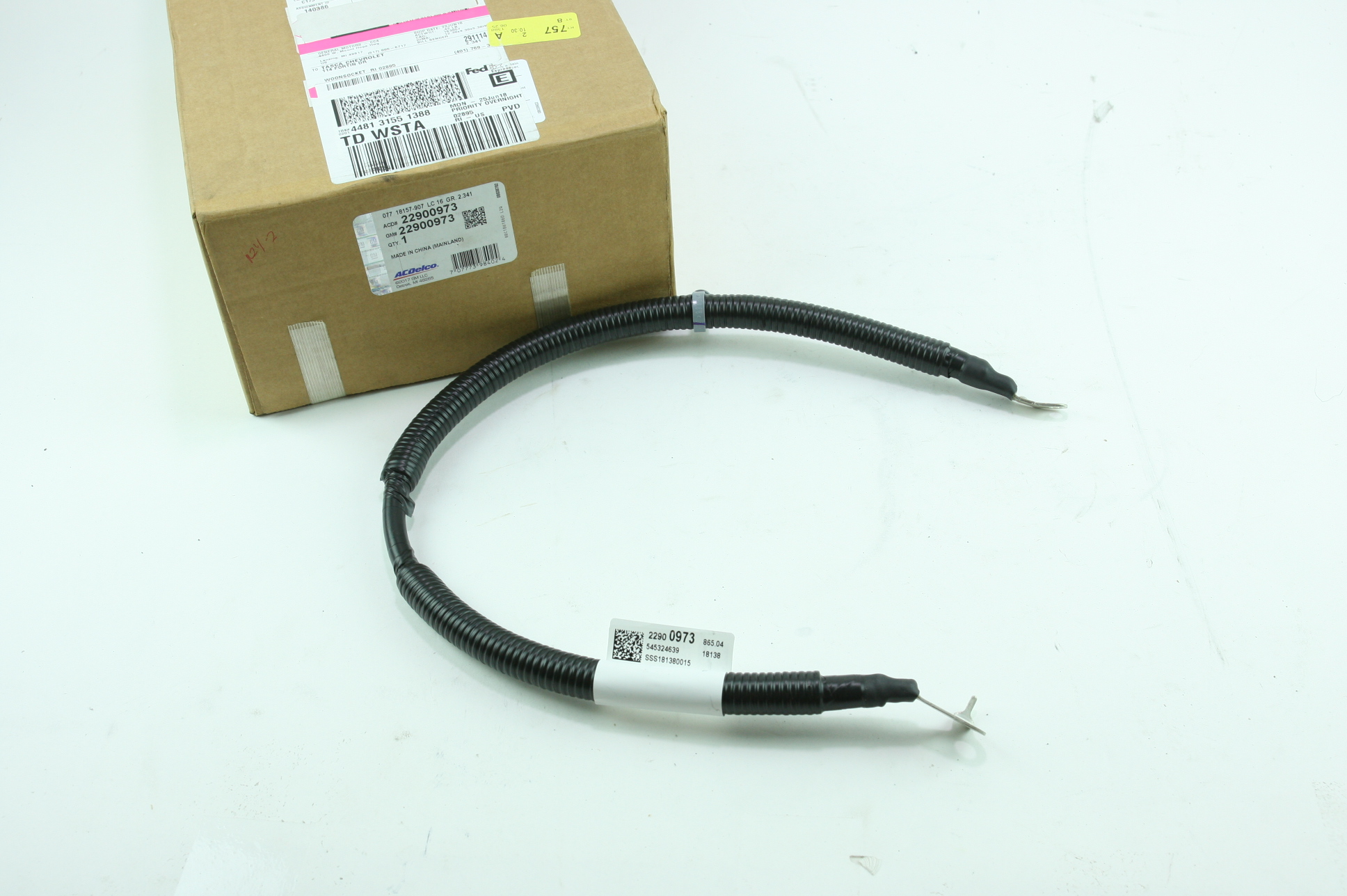 *** New Genuine OEM ACDelco Battery Negative Cable GM 22900973 Free Shipping - image 1