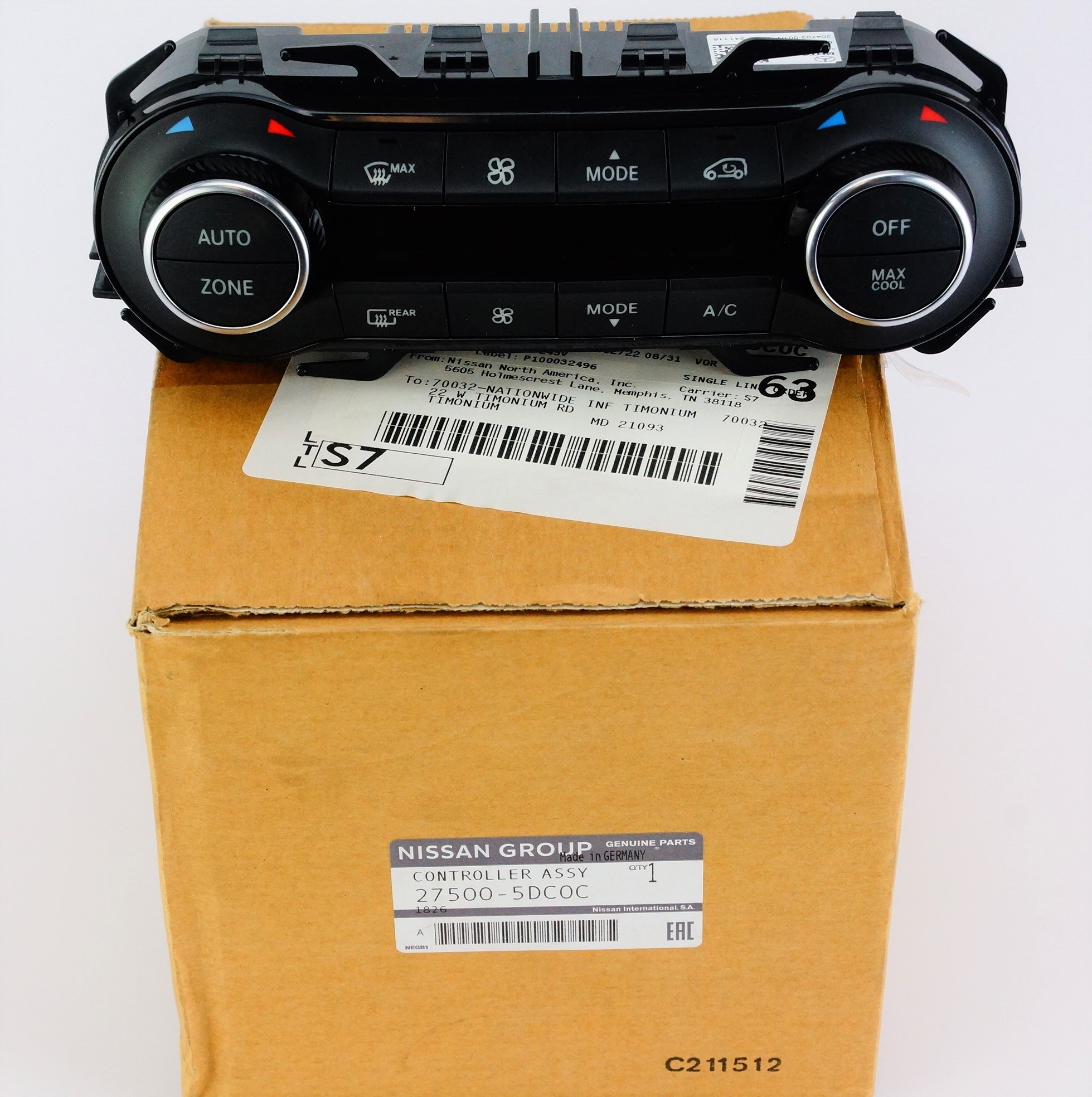 New Genuine OEM Nissan 27500-5DC0C HVAC Temp Control Panel Infiniti QX30 - image 1