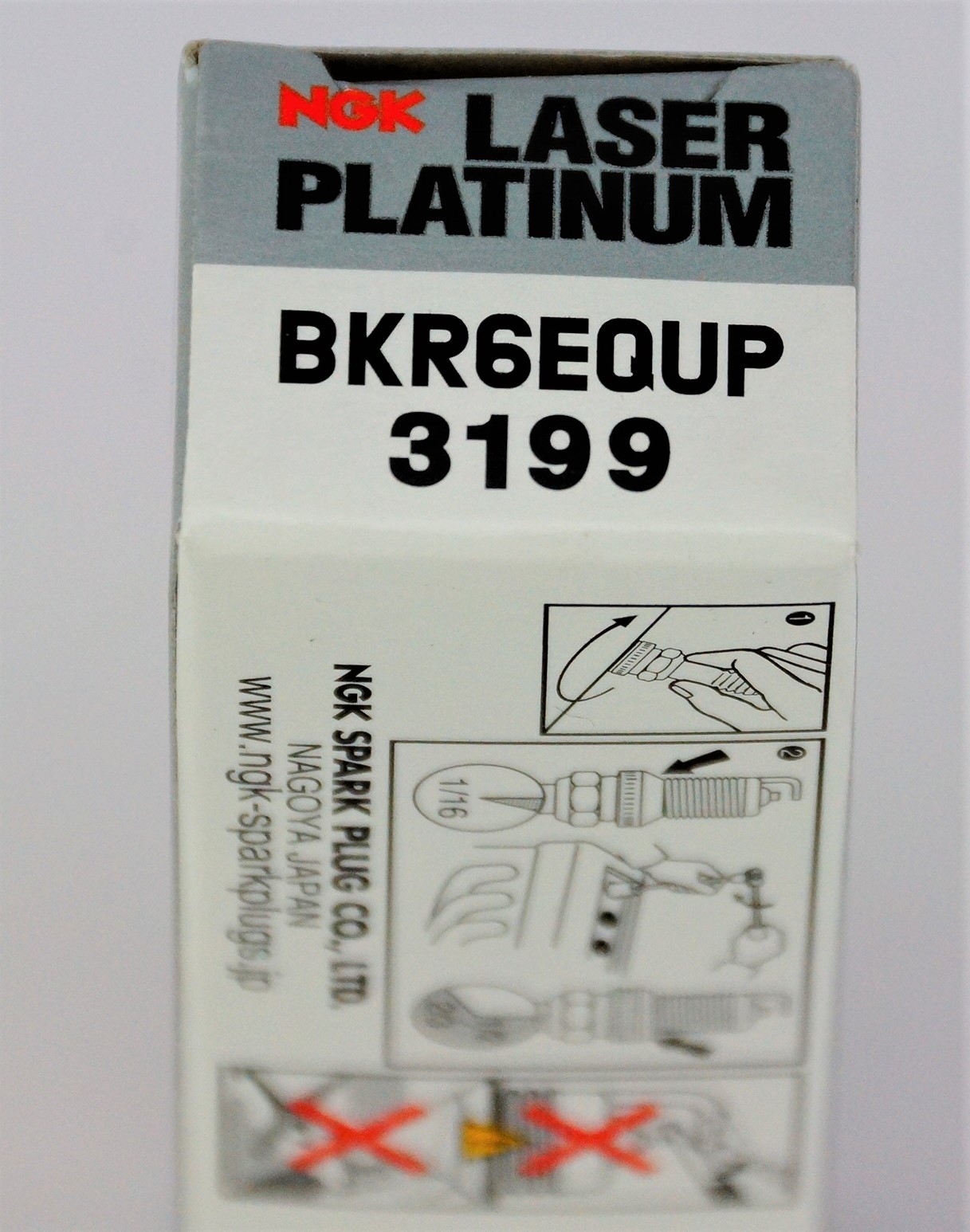 Set of 10 NGK 3199 Laser Platinum Spark Plugs BKR6EQUP - image 6