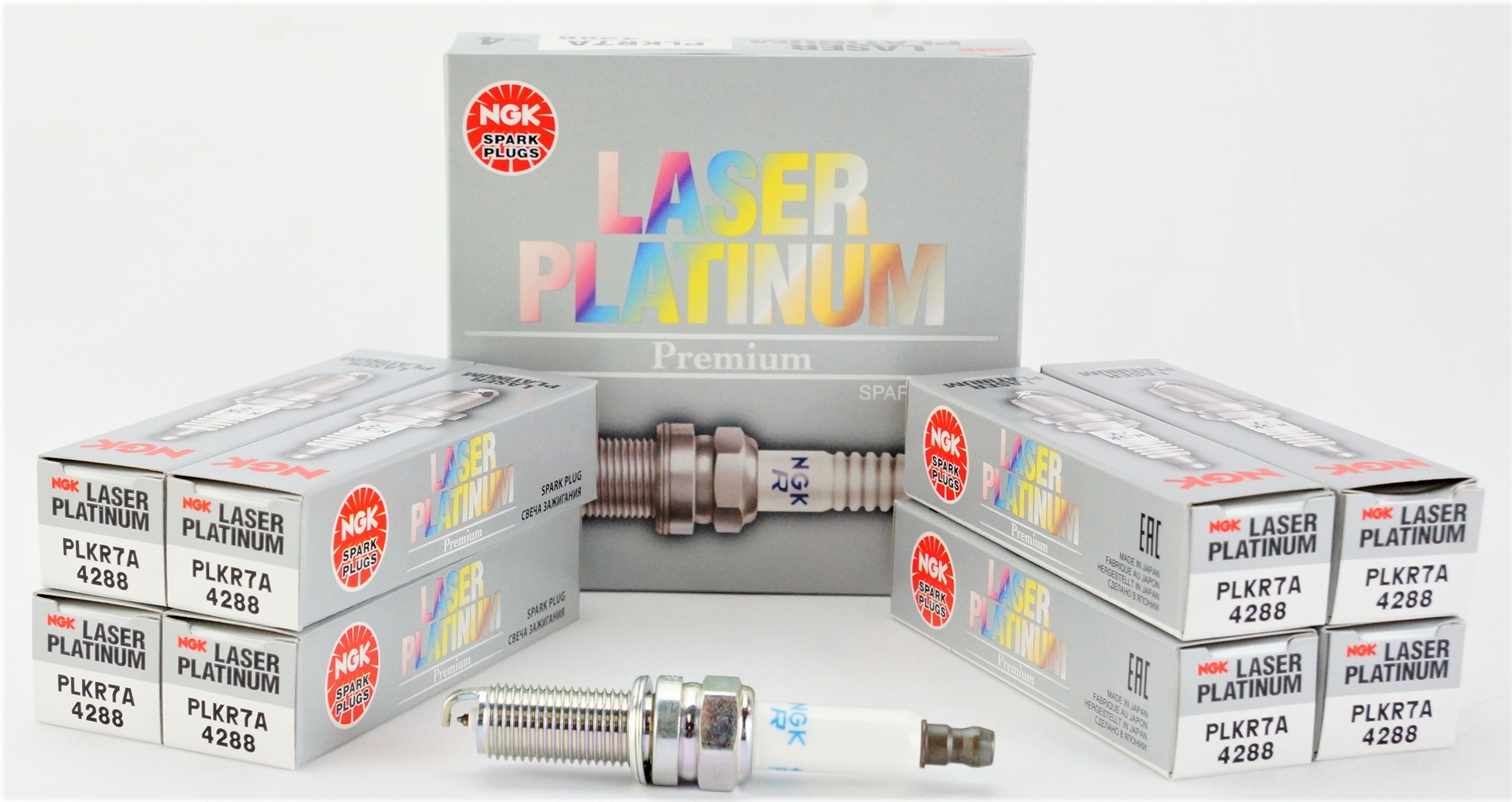 Set of 8 NGK 4288 PLKR7A Premium Laser Platinum Spark Plugs Fast Free Shipping - image 1