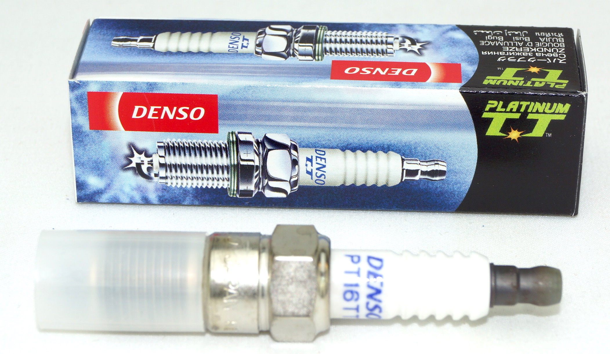 Set of 4 Genuine Denso 4511 PT16TT Platinum TT Spark Plug - image 2