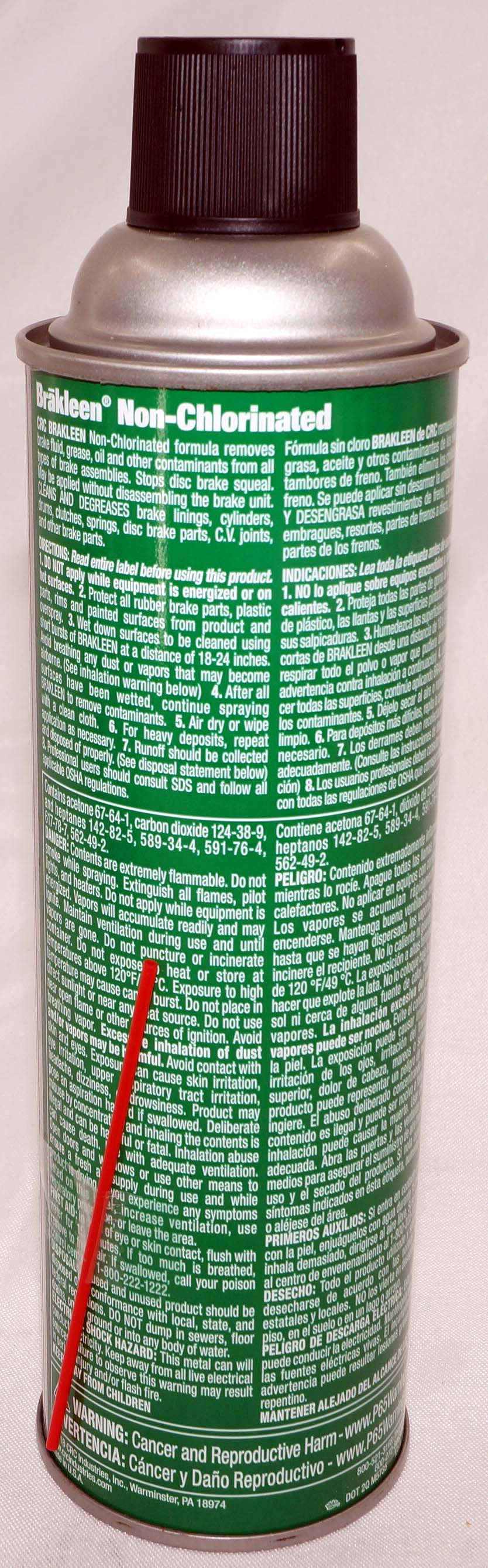 CRC Brakleen Brake Parts Cleaner (14 oz. Aerosol Can) - CRC Industries  05050