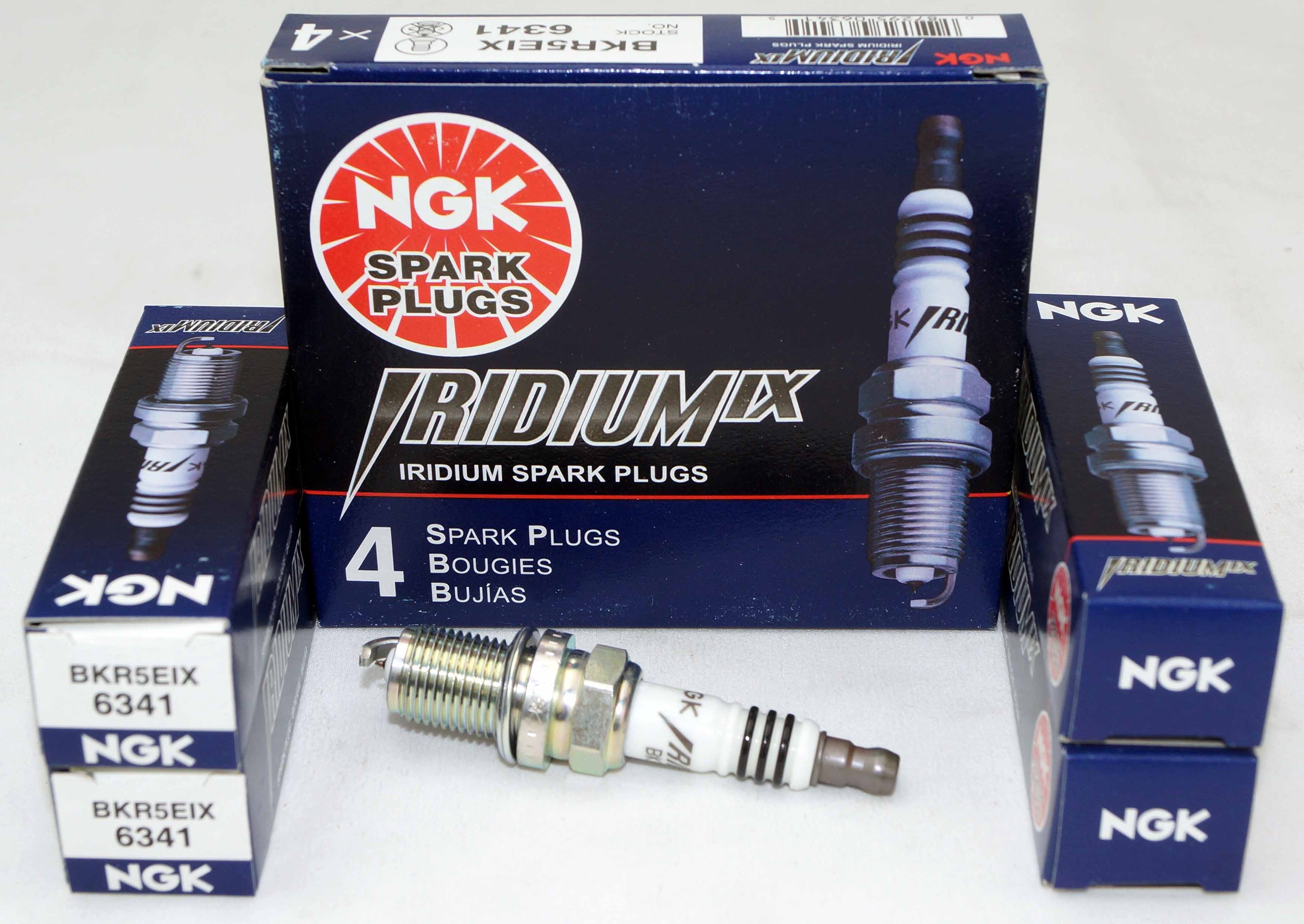 Set of 4 Genuine NGK 6341 Iridium IX Spark Plug BKR5EIX 