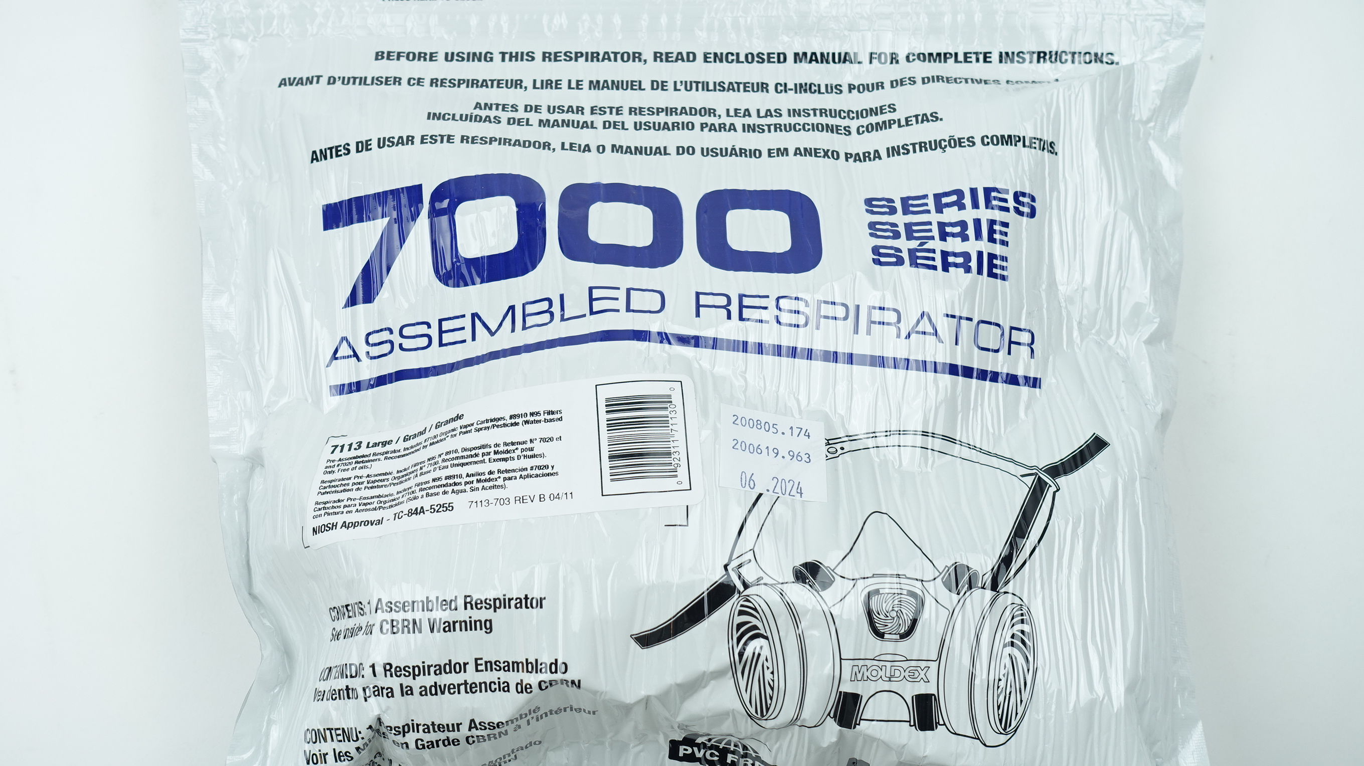 New Moldex 7100 Series Organic Reusable Half Respirator Mask Large 12 Pack - image 11