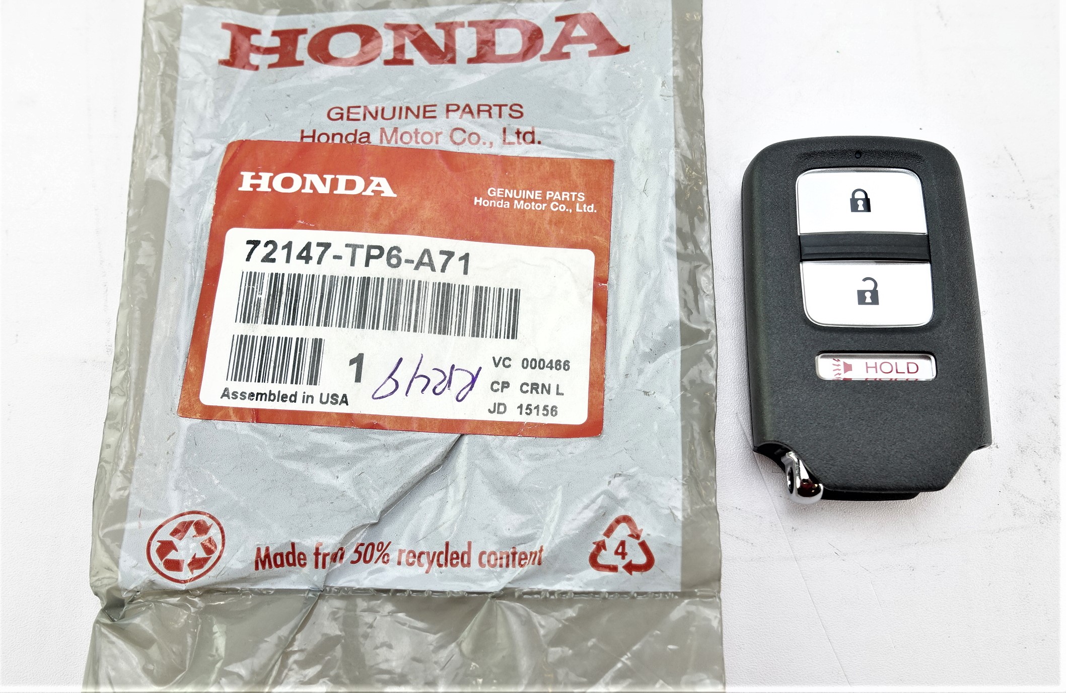 New Genuine OEM 72147TP6A71 Honda Crosstour Fob Assembly Fast Free Shipping - image 1