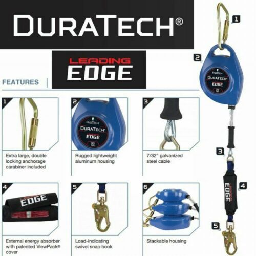 Falltech DuraTech Leading Edge Self-Retracting Lifeline - 50' Galvanized Cable - image 7