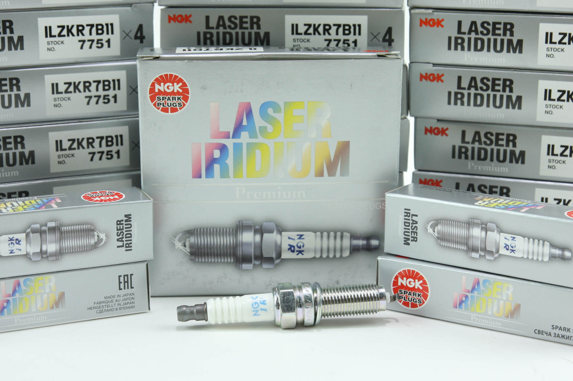 New Set of 120 (Case) NGK 7751 ILZKR7B11 Laser Iridium and Platinum Spark Plugs - image 3