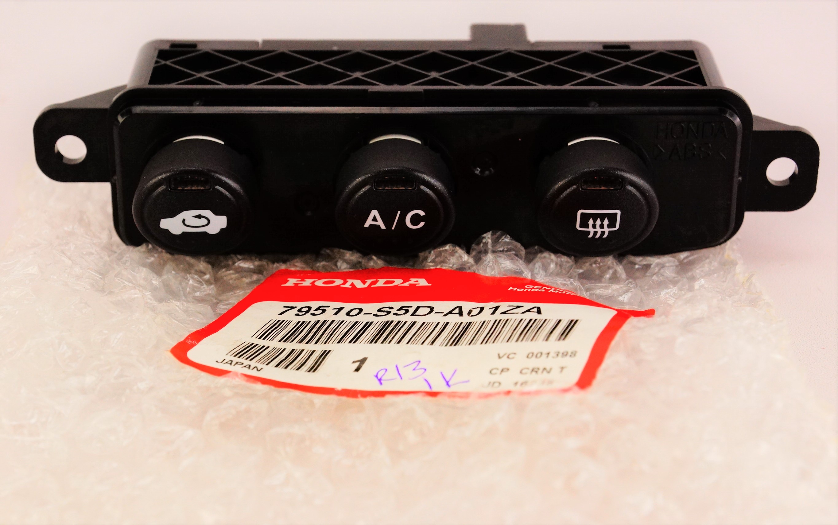 Genuine OEM 79510-S5D-A01ZA Honda Heater A/C Control Push Switch Assy Civic - image 1