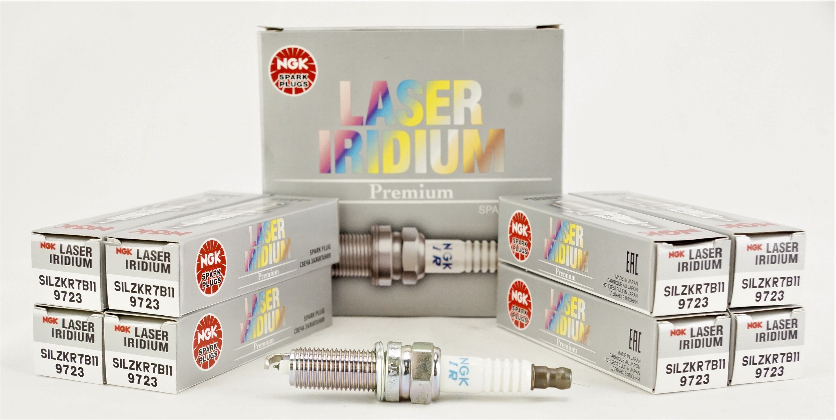 Set of 8 Genuine NGK 9723 Spark Plugs - Laser Iridium SILZKR7B11 Free Shipping - image 1