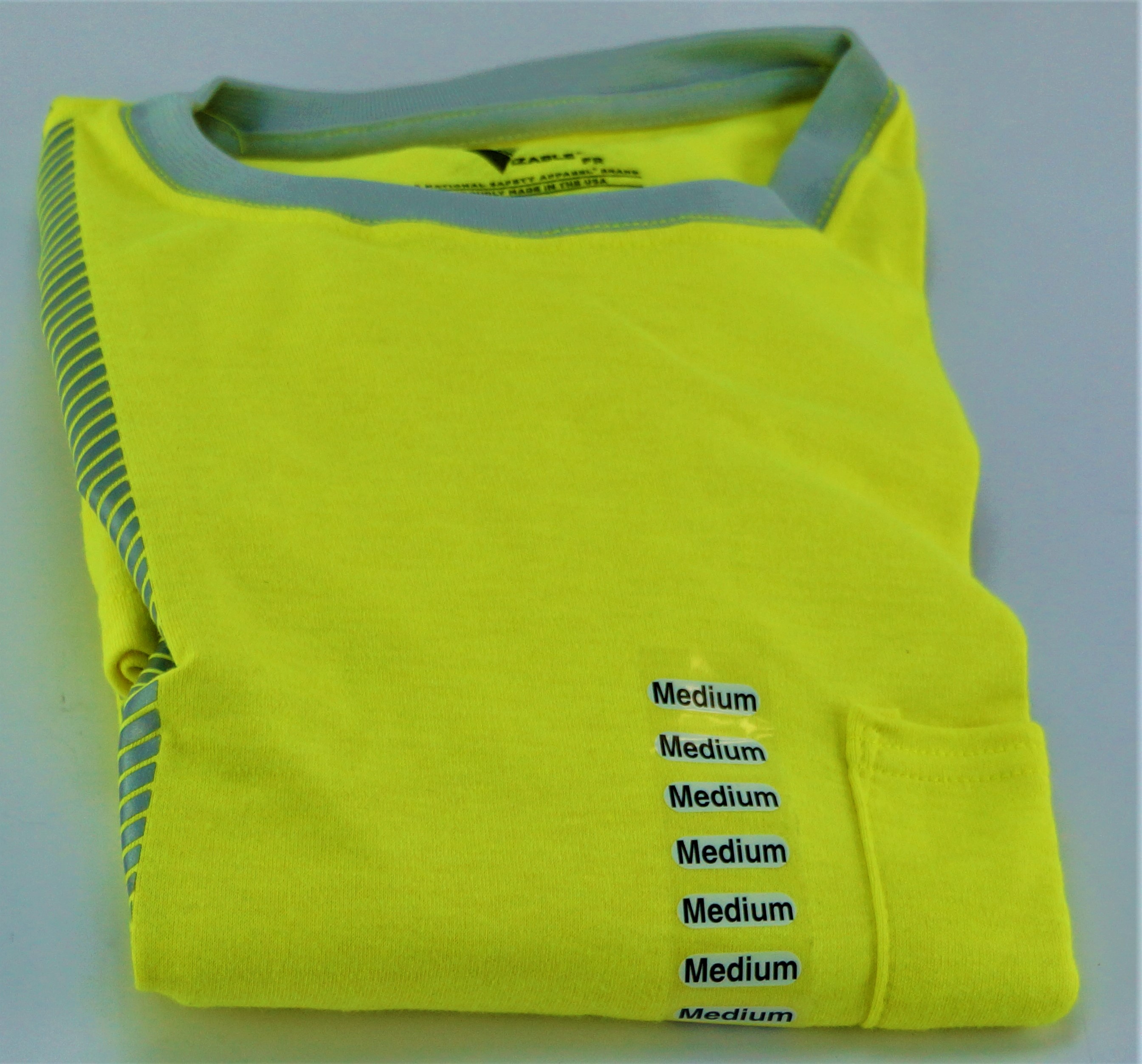 VIZABLE FR Medium Long Sleeve Hi-Vis T-Shirt Class 3 Hi Vis Yellow C54HYLSC3 - image 2