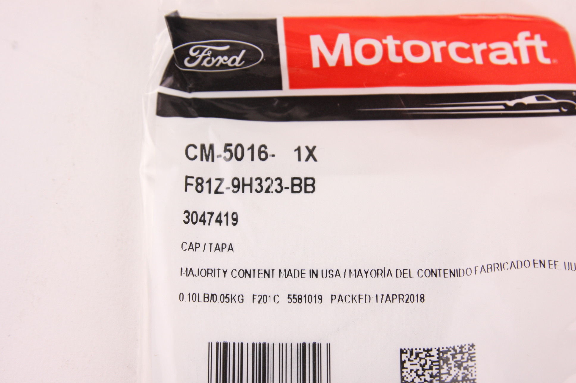 * New OEM Motorcraft CM5016 Ford F81Z9H323BB Fuel Pressure Relief Valve Cap NIP - image 2
