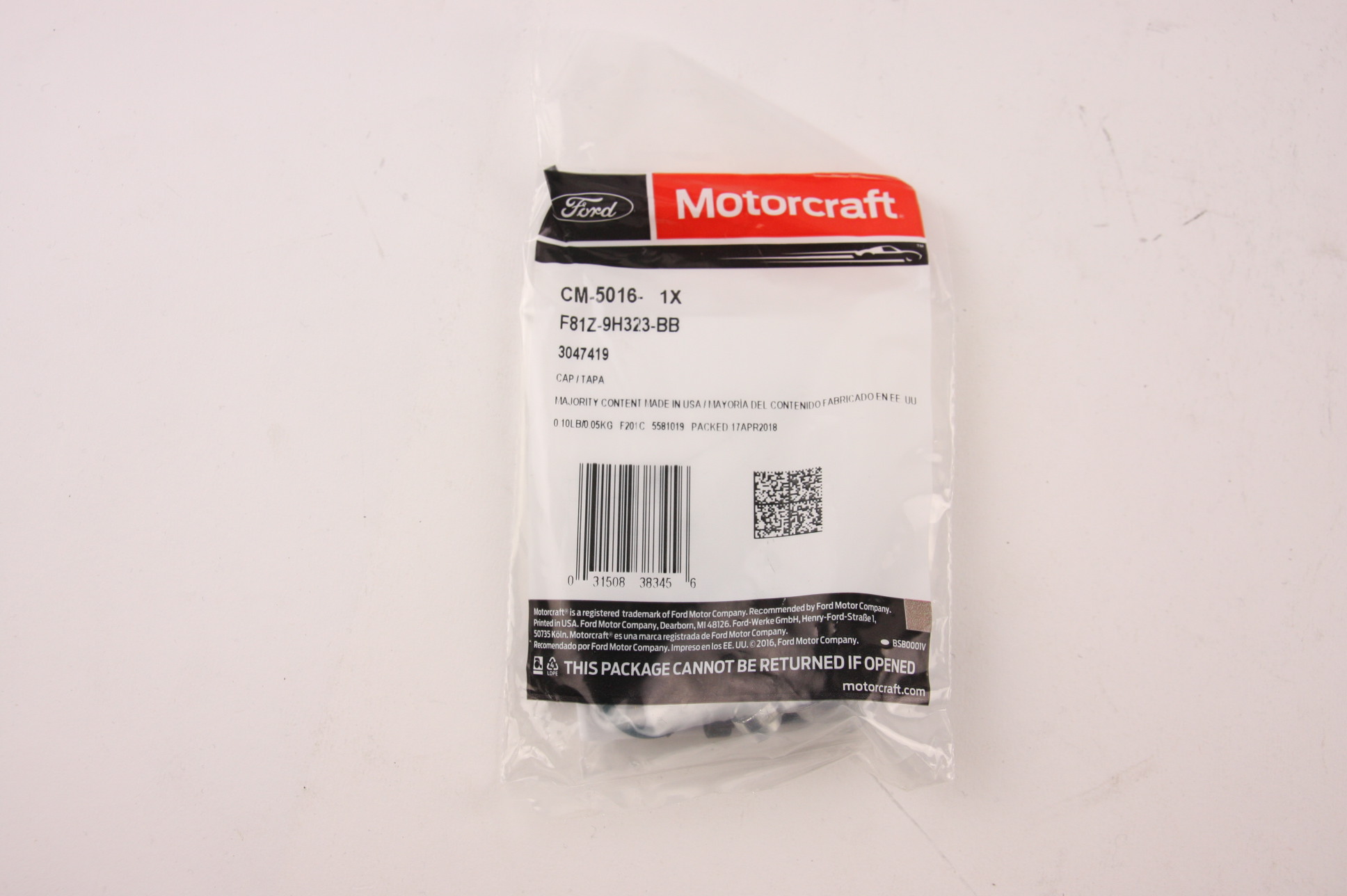* New OEM Motorcraft CM5016 Ford F81Z9H323BB Fuel Pressure Relief Valve Cap NIP - image 3