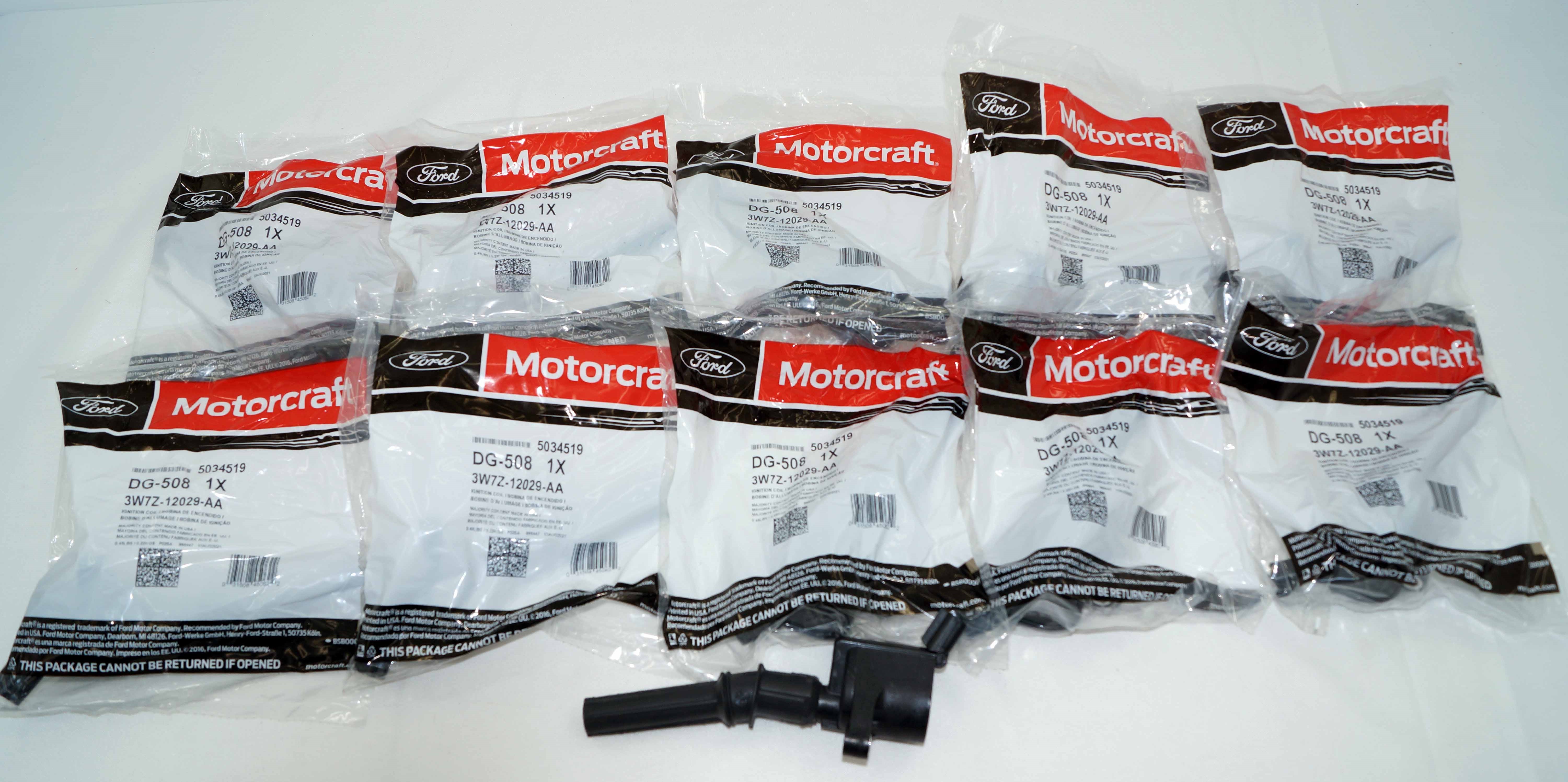 Set of 10 Genuine OEM Authentic Motorcraft DG508 Ignition Coil Ford W7Z12029AA - image 1
