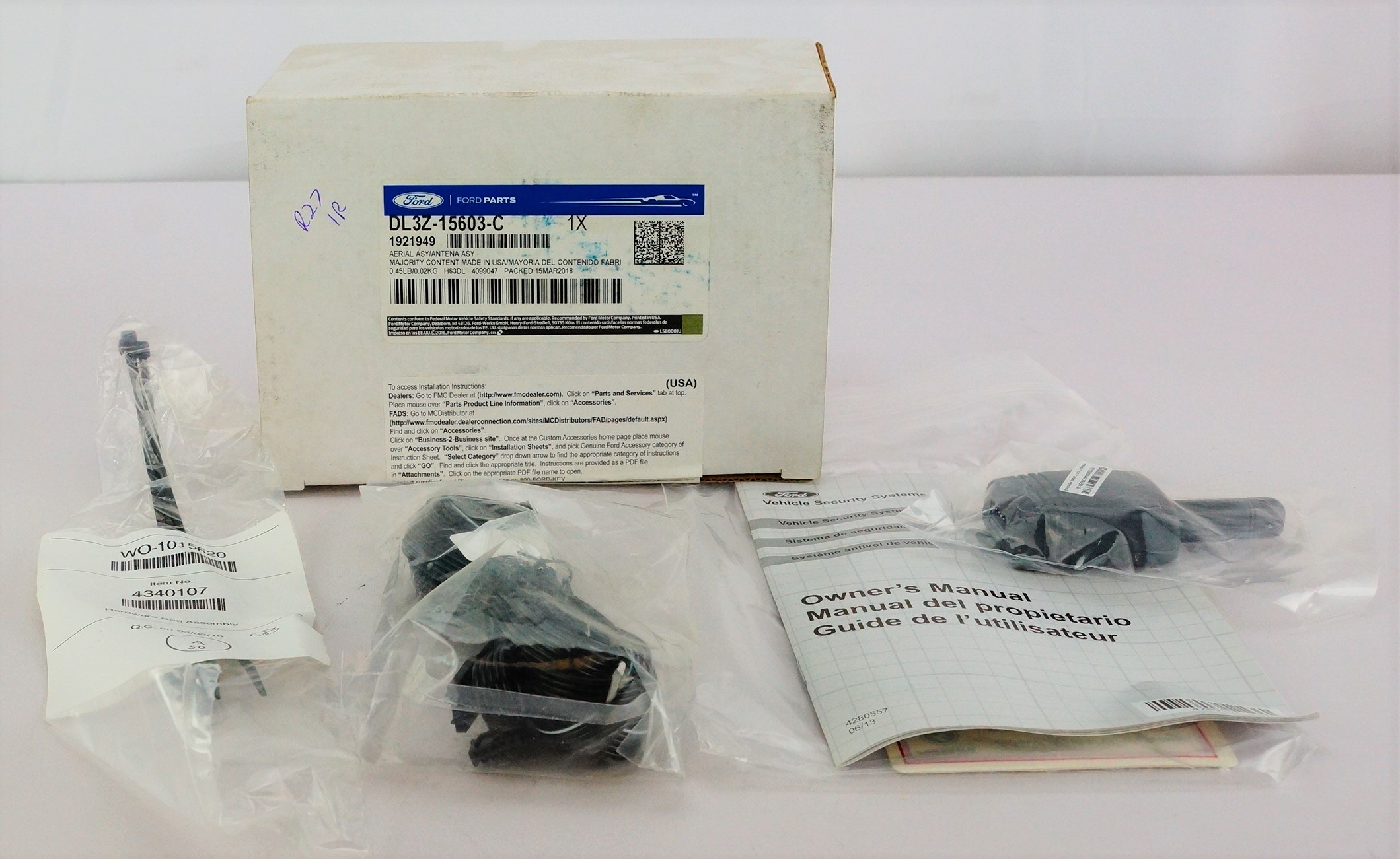 Genuine OEM DL3Z15603C Bi-Directional Remote Start Antenna Kit for Ford Lincoln - image 1