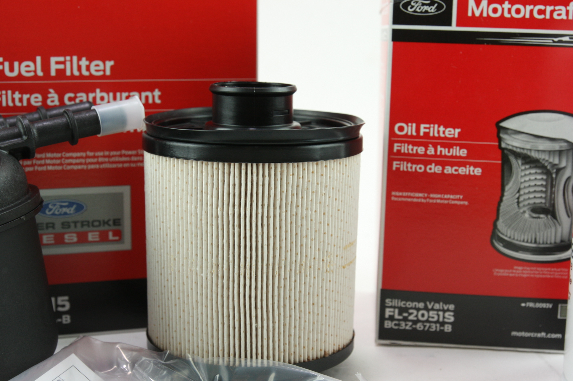 Diesel Fuel & Oil Filter Kit Motorcraft FD4615 FL2051S Genuine OEM Ford Filters - image 3