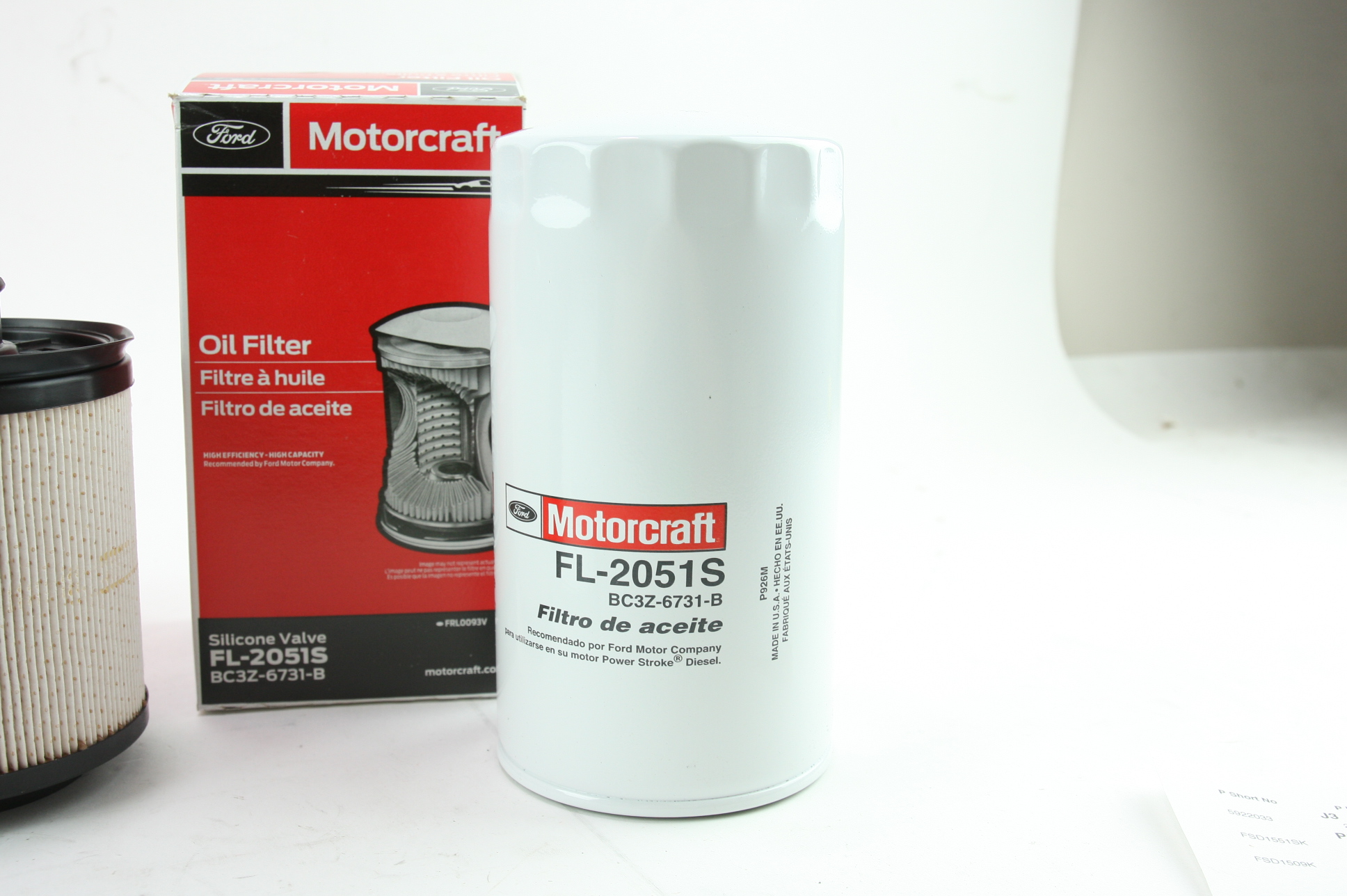 Diesel Fuel & Oil Filter Kit Motorcraft FD4615 FL2051S Genuine OEM Ford Filters - image 5