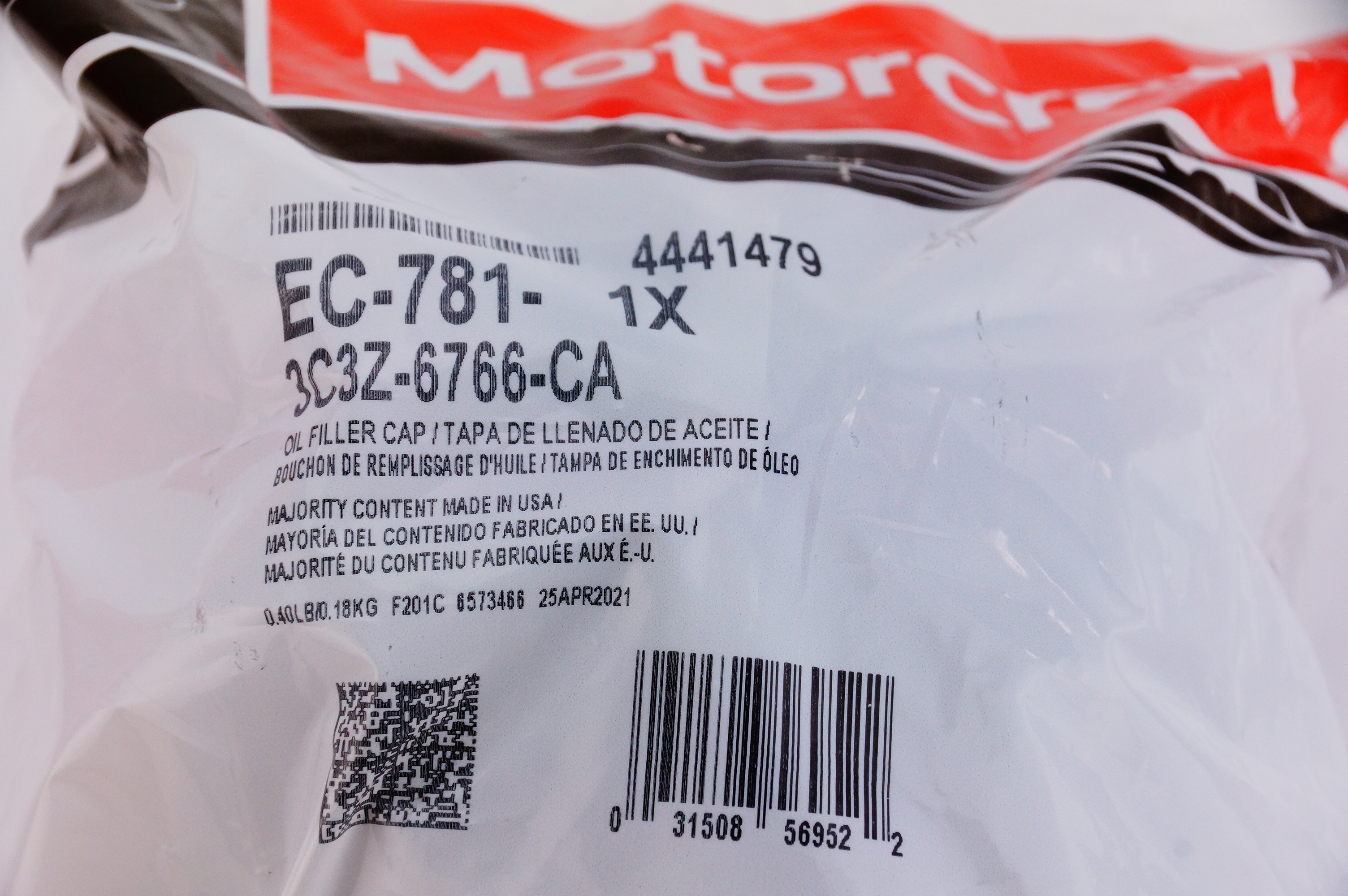 2 Pack Genuine Motorcraft EC781 & FL2016 Engine Oil Filter Kit w/ Cap and Gasket - image 9