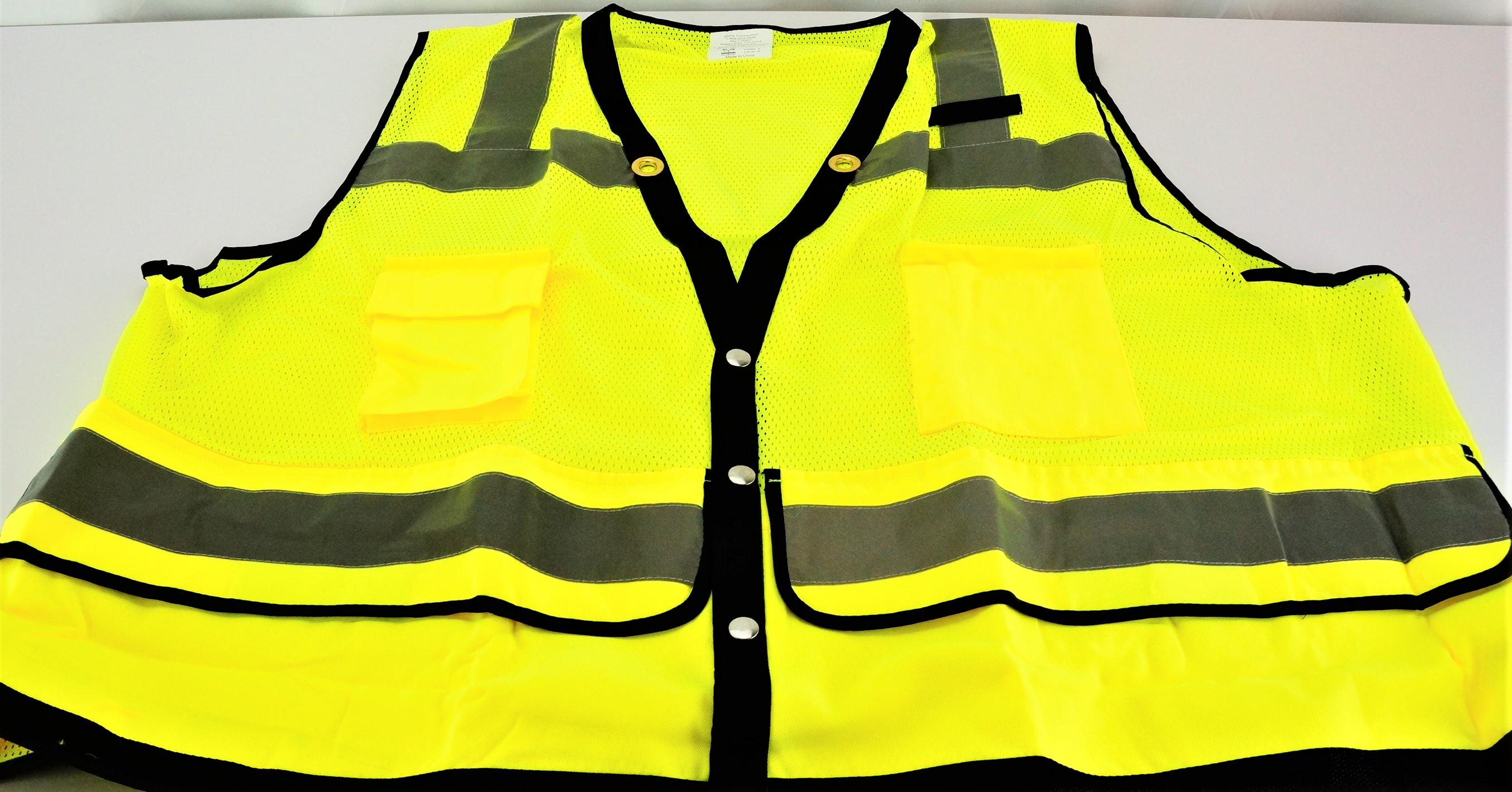 Genuine GC-SVL2-4XLGlove Connection Hi Visibility Lime Mesh Safety Vest - image 1