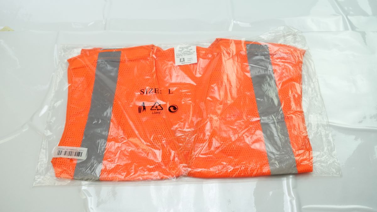 Glove Connection Vest Safety Hi Vis Orange Mesh Size Large Class 2 Level 2 - image 10