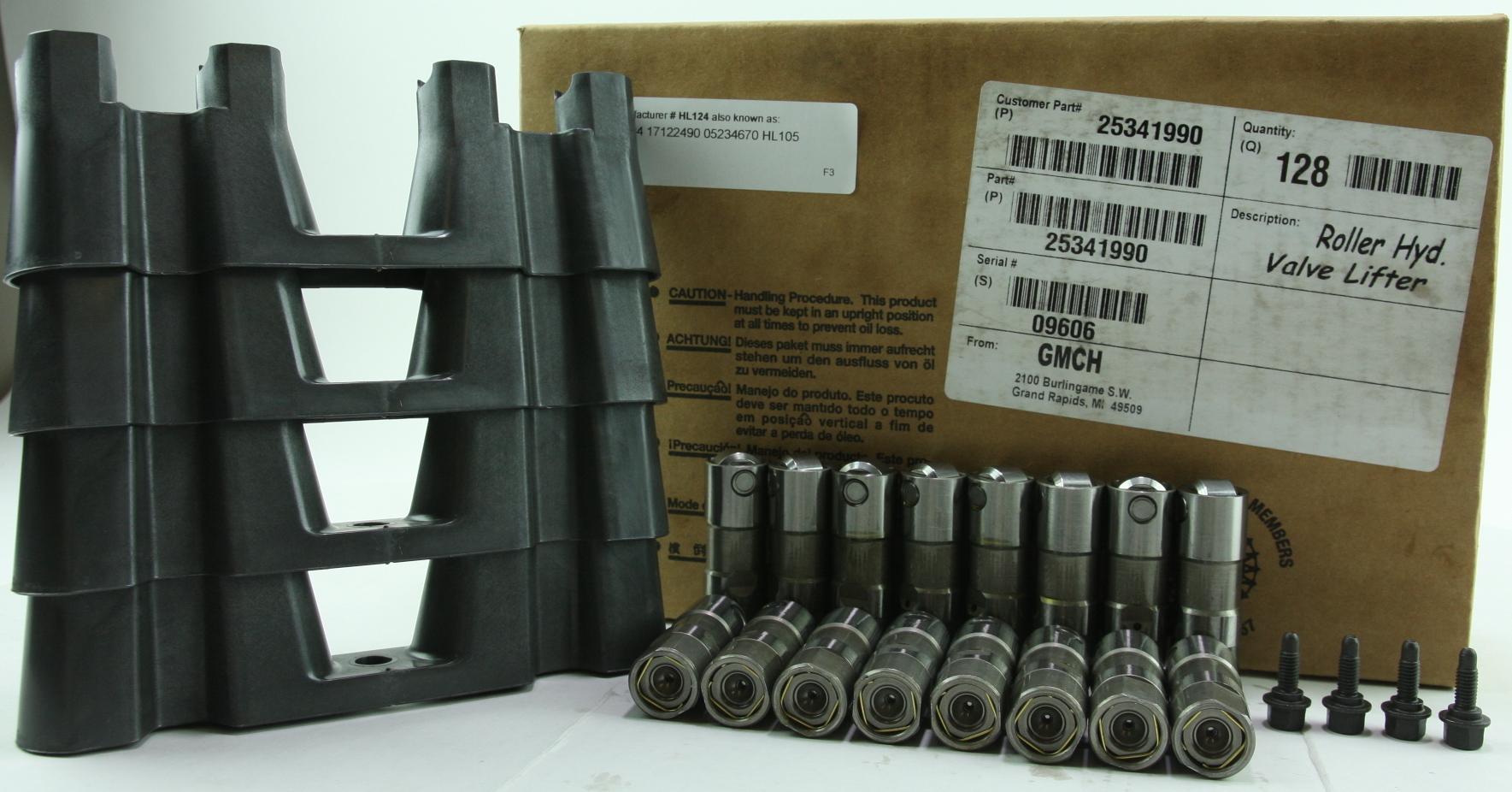 Genuine GM Lifters 17122490 HL124 [16] Guides 12595365 [4] Bolts 12551163 [4] - image 1