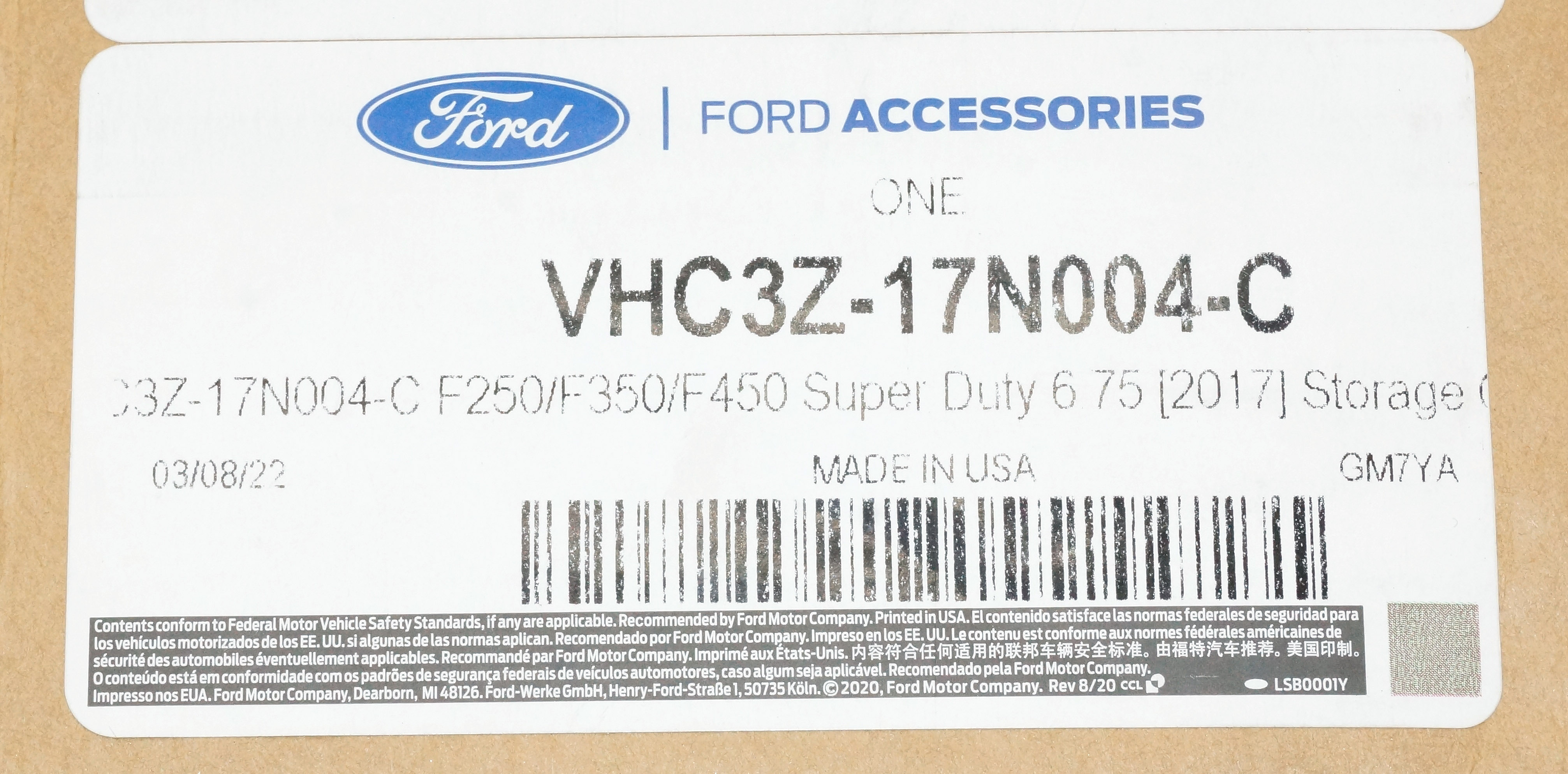 Genuine OEM VHC3Z17N004C Ford 17-18 Super Duty Left Side Bed Pivot Storage Box - image 6