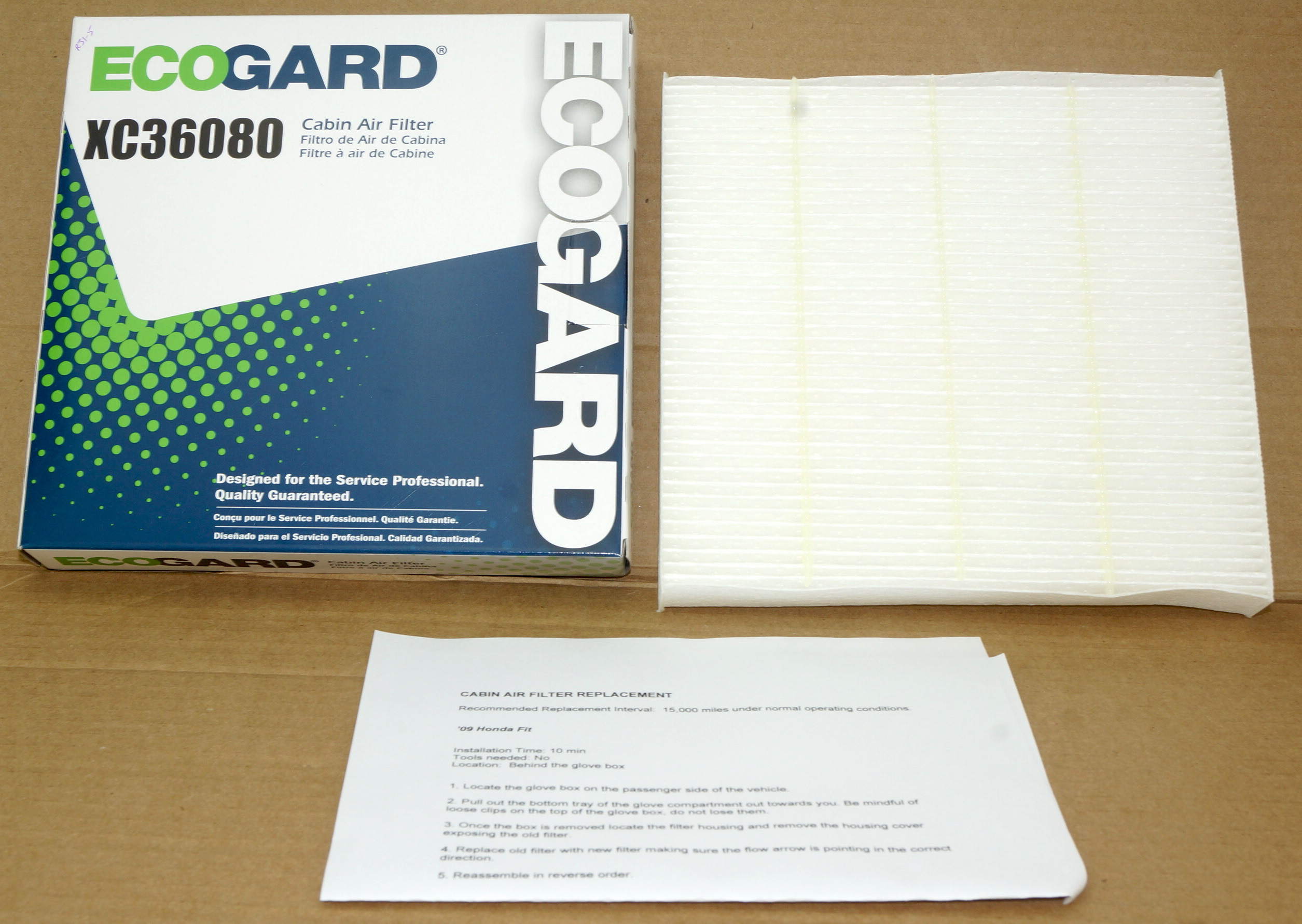 Genuine Ecogard XC36080 Premium Cabin Air Filter replaces 80292-TF0-G01